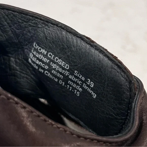 Dansko Lulu Dark Brown Leather Mary Janes Ankle Strap Wedges Size - Picture 8 of 16